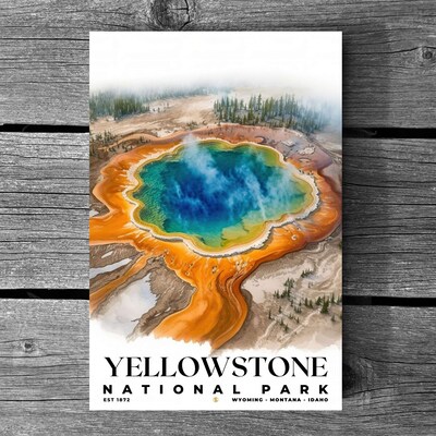 Yellowstone National Park Poster, Travel Art, Office Poster, Home Decor | S4 - image3